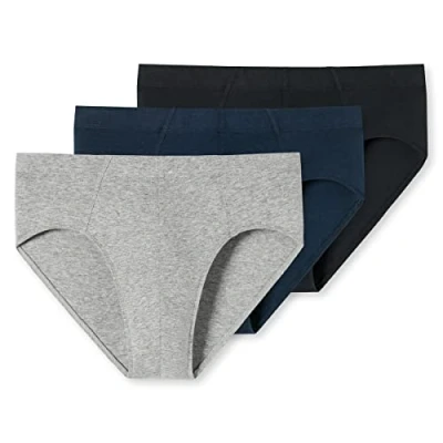 Abbildung von Schiesser Herren 3 Pack Unterwäsche Mit Weichem Bund Bio Baumwolle 95/5 Organic Slip, Sortiert_179572, 4XL Große Größen EU
