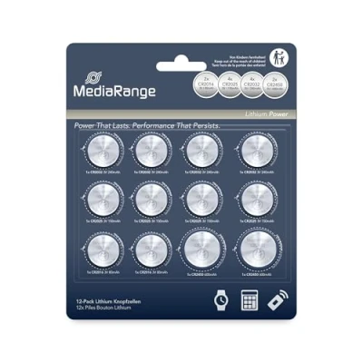 Abbildung von MediaRange MRBAT139, Einwegbatterie, Lithium, 3 V, 12 Stück(e), Silber, Knopf/Münze