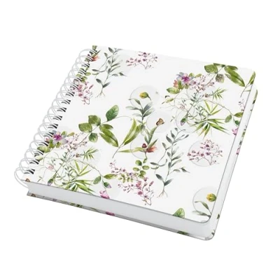 Abbildung von Sigel JQ101 Spiralblock A5 quadratisch, Notizblock Bullet Journal, Gartenplanung, grün, blanko, dickes 120 g Papier, Hardcover, 240 Seiten, aus nachhaltigem vegan