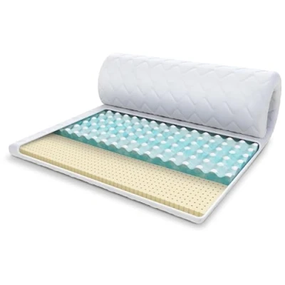 Abbildung von FDM Matratzentopper Malta Latex Matratze Topper 90x200 cm Härtegrad H2 H4 Höhe ca. 8 profilierter HR Schaum Allergiker Geeignet Öko Tex