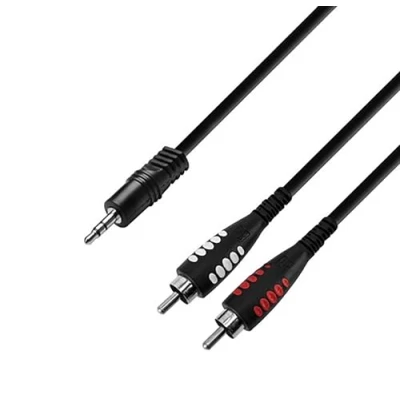 Abbildung von Adam Hall Cables 3 STAR YWCC 0100 Y Kabel 2 x Cinch auf Miniklinke TRS 1 m