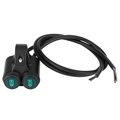 Abbildung von Keenso Motorrad Lenkerschalter, Universal 12V 7/8 Zoll Lenker Scheinwerferschalter Doppelsteuerung Nebelscheinwerfer Schalter + Hupenschalter(Type A)