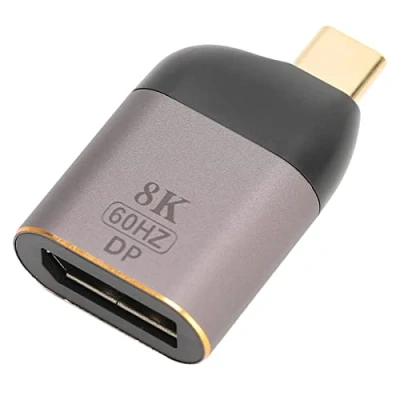 Abbildung von USB C auf DisplayPort Adapter, 8K@60Hz Typ C(Thunderbolt 3/4) DP Adapter für Rift S, OS X Book Pro, Dell XPS, Pro S20