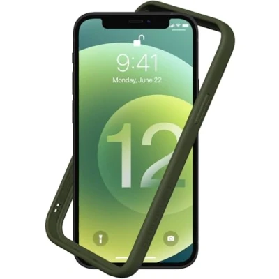 Abbildung von RhinoShield Bumper Case kompatibel mit [iPhone 12/12 Pro] CrashGuard NX Stoßdämpfende Schutzhülle im schlanken Design 3.5 Meter Fallschutz Camo Grün
