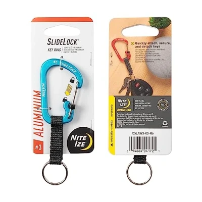 Abbildung von Nite Ize NI CSLAW3 03 R6 Slide Lock Aluminum Schlüsselanhänger, Blau, einheitsgröße