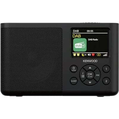 Abbildung von Kenwood CR M33DAB B Tragbares DAB+ Radio mit Bluetooth, integriertem Li Ion Akku &amp; 6,1cm Farbdisplay, USB C Ladeanschluss, Kopfhörer Ausgang (Stereo), Schwarz