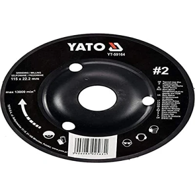 Abbildung von Yato Profi Raspelscheibe für Winkelschleifer Auswahl 115 mm 125 Schleifscheibe Holzscheibe Holz Flex Holzkunst (115 Nr 1)