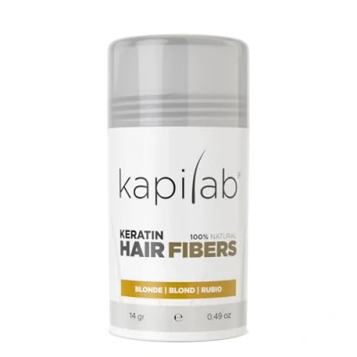 Abbildung von Kapilab Streuhaar Blond, Premium Haarpuder zur Haarverdichtung Haarfasern für Dünner Werdenes Haar Keratin Haarpulver Mehr Volumen Hair Fibers Männer und Frauen 12.5 gramm