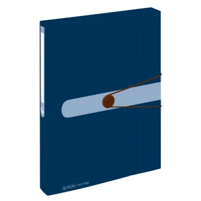 Abbildung von Herlitz 11279841 Sammelbox, Recycling A4 Polypropylen Folie, Blauer Engel, dunkelblau