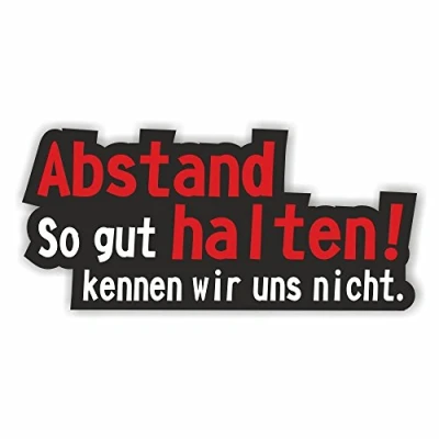 Abbildung von folien zentrum Abstand Halten 13 x 6 cm hochwertiger Aufkleber Auto Tuning OEM &amp; JDM Sticker Lustige für Stickerbomb Autoaufkleber Made in Germany