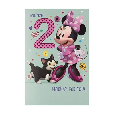 Abbildung von Hallmark Geburtstagskarte zum 2. Geburtstag Minnie Mouse Design