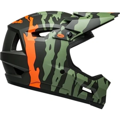 Abbildung von BELL Unisex Erwachsene Sanction 2 DLX MIPS Fullface Helm, Ravine Matte Dark Green/orange, XL