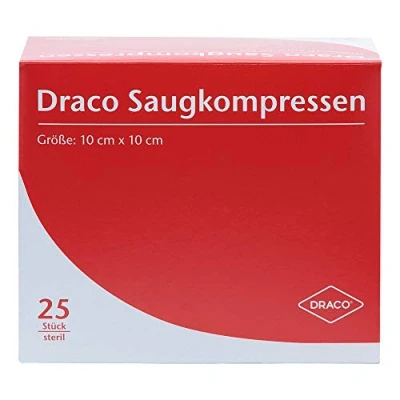 Abbildung von Saugkompressen Steril 10x10 cm Draco 25 St