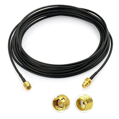 Abbildung von Eightwood SMA Kabel Adapter Buchse BulkHead auf geraden Stecker Verlängerungskabel RG174 16.5ft 5m für 4G Antenne WiFi Huawei 2G 3G LTE