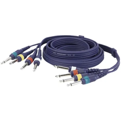 Abbildung von DAP Audio 4 Fach Klinke auf 6,3mm 1,5m Multicore, Patch, Snake Kabel 150cm