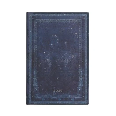 Abbildung von Inkblot (Old Leather Collection) Midi 12 month Verso Hardback Dayplanner 2025 (Elastic Band Closure)