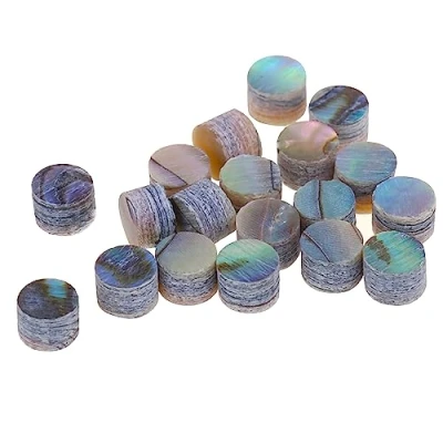 Abbildung von Musiclily Pro 3mm Natürliche Paua Abalone Shell Gitarren Griffbrett Inlay Dots (20er Set)