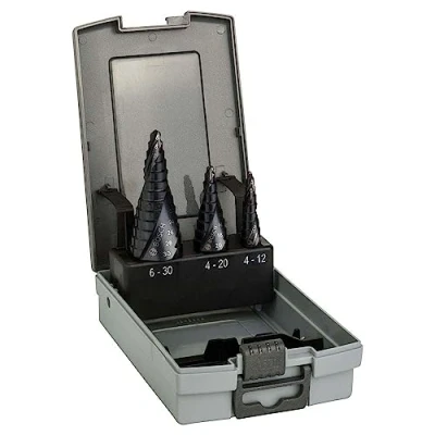 Abbildung von Bosch HSS Stufenbohrer Set 3teilig 4 12 mm, 20 6 30 mm TiAIN 2608588069 3 Flächenschaft 1 St. (2608588069)