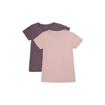 Abbildung von Minymo 2 PACK Tshirt print für Kinder, Größe: 104, Misty rose