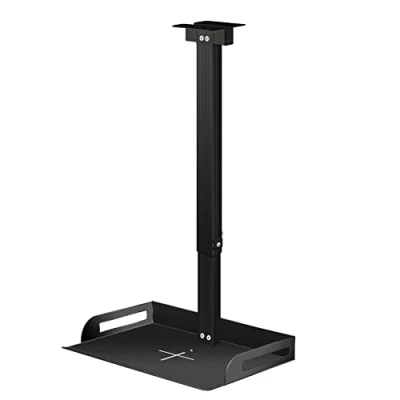 Abbildung von Universal Projektor Halterung für die Decke / Wand, Höhenverstellbar 54 94cm bis 10kg Tablett 35x22cm Kabelführung, Beamer Deckenhalterung Projektoren, Router usw
