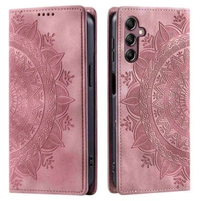 Abbildung von CoverKingz Handyhülle für Samsung Galaxy A16 5G Handytasche mit Kartenfach Wallet Case Cover Handy Hülle klappbar Motiv Mandala Rose