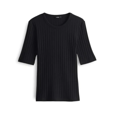 Abbildung von OPUS Kurzarm Savka Tshirt basic, Damen, Größe: 40, Black