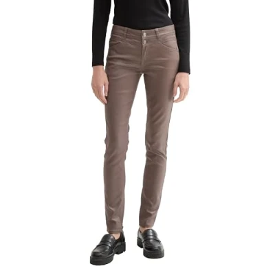 Abbildung von TOM Tailor Coated Alexa Jeans Slim Fit, Damen, Größe: 28x32, Cargo beige