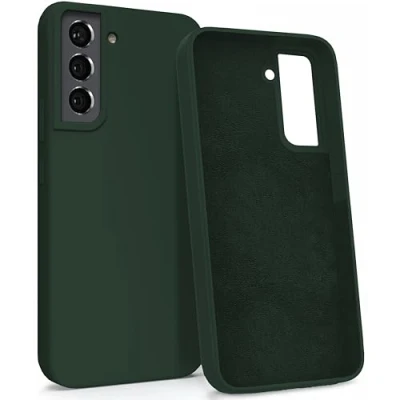Abbildung von MyGadget Hülle für Samsung Galaxy S22 Gummierte Handyhülle [ 3 Layer Struktur ] Schutzhülle mit Soft Inlay &amp; Hardcase Cover außen Olivgrün