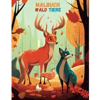 Abbildung von Waldtiere Das Malbuch: Über 50 Waldtier Illustrationen zum Ausmalen. Im XXL Format. Für Kinder ab 6 Jahren.