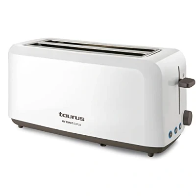 Abbildung von Taurus MyToast Duplo, Weiß, Tasten, Drehregler, 1450 W, 262 mm