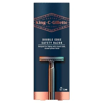 Abbildung von King C. Gillette Dubbeleggad Säkerhetshyvel För Män 5 Rakblad