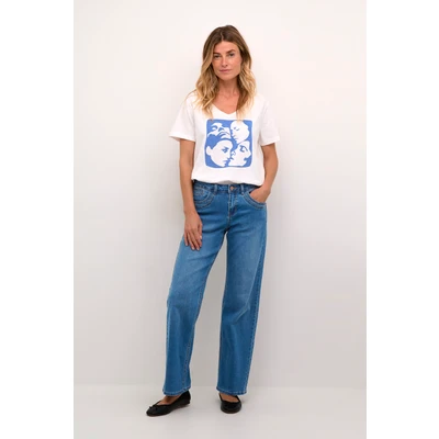 Abbildung von Cream Crlone Straight LEG Jeans Leg, Damen, Größe: 29x32, Indigo blue denim