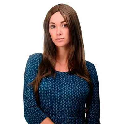 Abbildung von WIG ME UP 3217 10 Perücke Braun Mittel Goldbraun glatt sehr lang strenger Scheitel Haarersatz 80 cm
