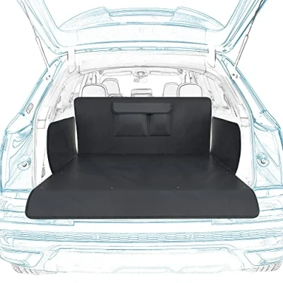 Abbildung von WhizProducts® Basic Kofferraumschutz Hund wasserdichte Auto Hundedecke mit Seitenschutz Robuste Kofferraum Schutzmatte für Reise &amp; Transport Hunde