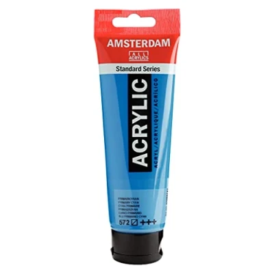 Abbildung von Amsterdam Standard Series Acrylfarbe Tube 120 ml Primärzyan 572 (17095722)