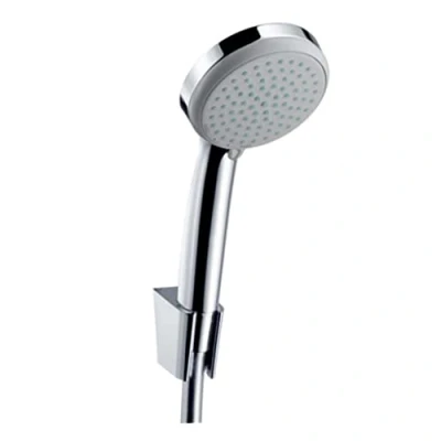Abbildung von hansgrohe Duschbrause &quot;Croma 100&quot;, (Brauseschlauch, Handbrause, Brausehalter), mit Duschschlauch 160cm, chrom
