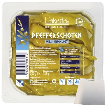 Abbildung von usy Bundle für Liakada Pfefferschoten mild eingelegt (125g Packung) + Block