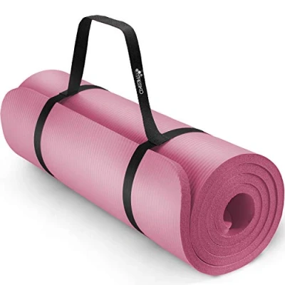 Abbildung von TRESKO Yogamatte Phthalatfrei Gymnastikmatte rutschfest, extra dicke Pilatesmatte Fitnessmatte mit Tragegurt, 185 x 60 1,5 cm