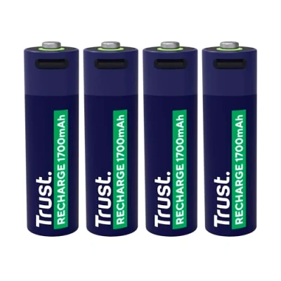 Abbildung von 0 Trust Haushaltsbatterie Wiederaufladbarer Akku AA für USB C