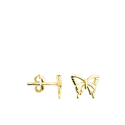 Abbildung von SOFIA MILANI Damen Ohrringe 925 Silber vergoldet/golden Schmetterling Ohrstecker E2195
