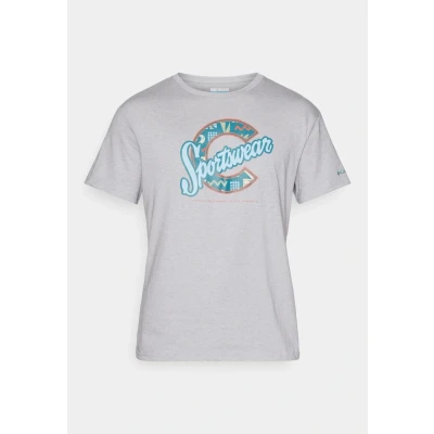 Abbildung von Columbia Rapid RIDGE Graphic TEE Tshirt print, Herren, Größe: Small, Grey heather