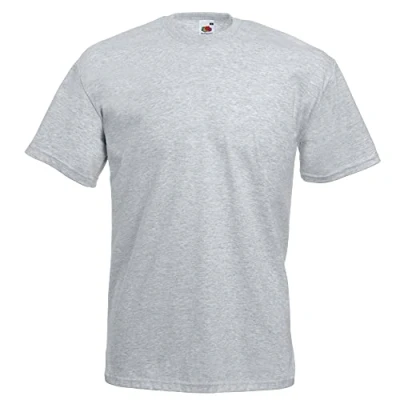 Abbildung von Fruit of the Loom Herren T Shirt, kurzärmlig, Grau, grau meliert, XXXXXL