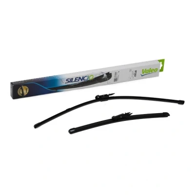 Abbildung von Scheibenwischer Valeo Silencio X.trm, Flat Blade Set 574388 vorne Rahmenlos Top Lock NISSAN: Qashqai / Qashqai+2 I