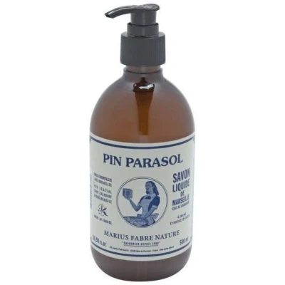 Abbildung von Savonnerie &amp; Cie Flüssigseife aus Marseille, 500 ml, Pumpe Kiefer/Sonnenschirm