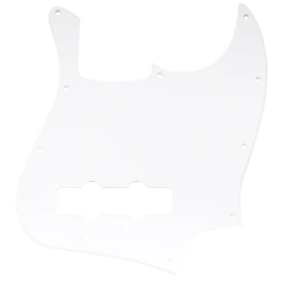 Abbildung von Musiclily 10 Löcher J Bass Pickguard JB Schlagbrett für Fender American/Mexican Standard Jazz Bass,1 lagig Weiß