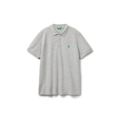 Abbildung von United Colors of Benetton Short Sleeve Poloshirt, Herren, Größe: Medium, Grey