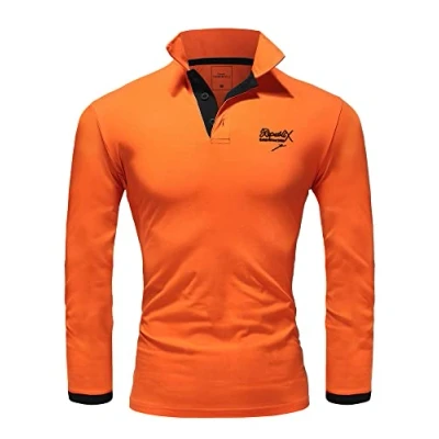 Abbildung von REPUBLIX Poloshirt OWEN Herren Basic Langarm Kontrast Polo Hemd