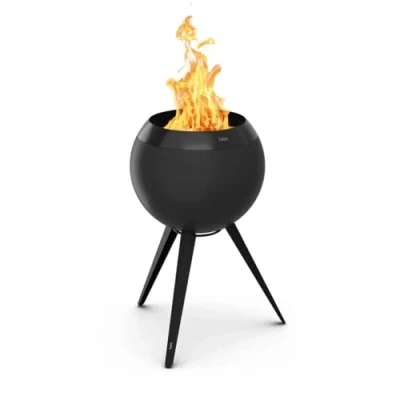 Abbildung von MOON 45 all black Feuerkorb mit hohem Fuß