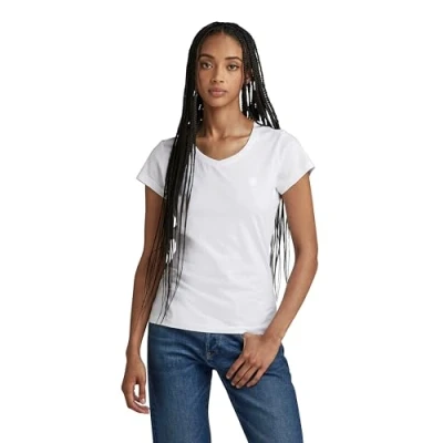 Abbildung von G Star Overdyed Eyben SLIM Tshirt basic, Damen, Größe: Medium, White