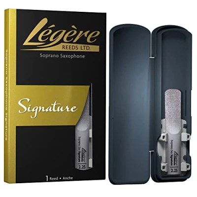 Abbildung von Légère Reeds Sopransaxophonblatt, Signature, Blattstärke 2.25 (SSG2.25) Hochwertiges synthetisches Holzblasrohr